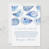 オイスターウォータービーチ結婚式フラットフォト サンキューカード (裏面)