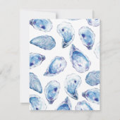 オイスターカジュアルの結婚リハーサル青い水色 招待状 (裏面)