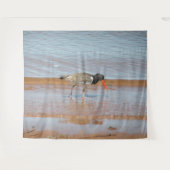 オイスターキャッチャー珍しい鳥の写真タペストリー タペストリー (正面(横))