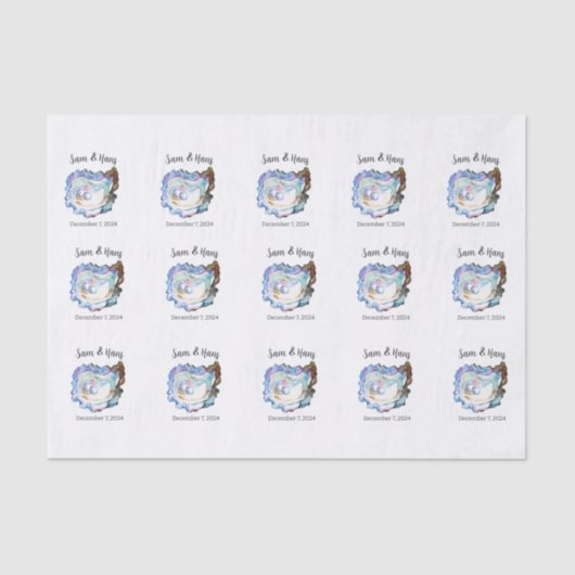 オイスターシェルハートの切り離し 薄葉紙 (正面)