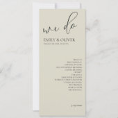 オイスターシェル結婚式 プログラム (正面)