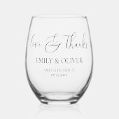 オイスターシ結婚ェルの飲み物用品 ステムなしワイングラス (正面)