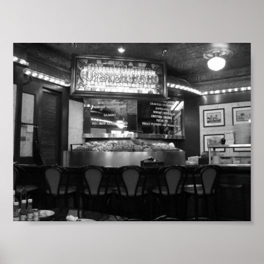 オイスターバーフランスのクォーターニューオーリンズ，ルイジアナ ポスター (正面)
