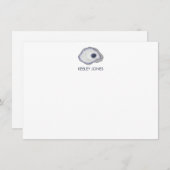 オイスターパーソナライズされたフラットノートカード ノートカード (正面/裏面)