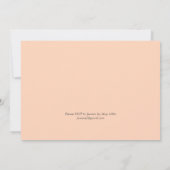 オイスターパールをテーマにした誕生日 | ピーチテーマ 招待状 (裏面)