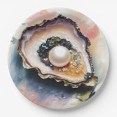 オイスターパール貝芸術 ペーパープレート (正面)