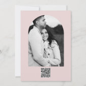 オイスターピンクとゴールドのモダン ミニマル ウェディング 招待状 (裏面)