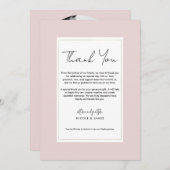 オイスターピンクモダン結婚ミニマル金ゴールドさん 招待状 (正面/裏面)
