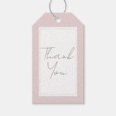 オイスターピンク&モダン金ゴールド結婚ズ ギフトタグ (正面)