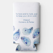 オイスターブルーウォーターカラー結婚式の引き出物 スリム缶クーラー (裏面)