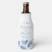 オイスターブルーウォーターカラー結婚式の引き出物 ボトルクーラー (ボトル正面)