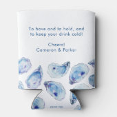 オイスターブルーウォーターカラー結婚式の引き出物 缶クーラー (裏面)