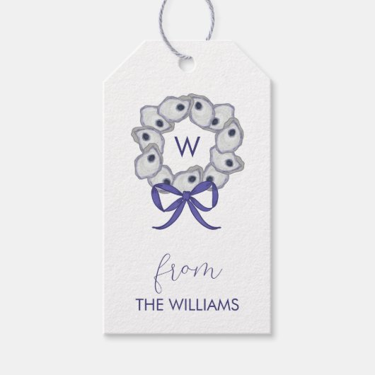 オイスターリースカスタムギフトラベル ギフトタグ (正面)