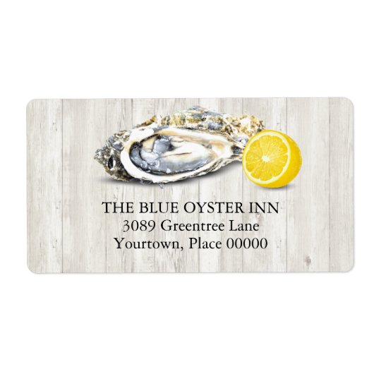 オイスターローストシーフードアド航海のレス ラベル (正面)