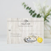 オイスターローストシーフード航海のパーティーRSVP返信 出欠カード (スタンド正面)