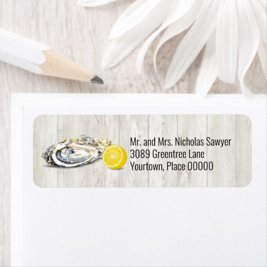 オイスターローストシーフード航海の差出人住所 ラベル (インサイチュ)