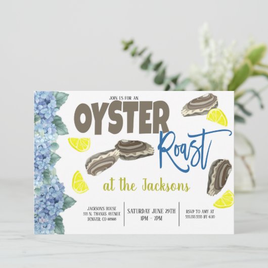 オイスターローストパーティの招待状 招待状 (スタンド正面)