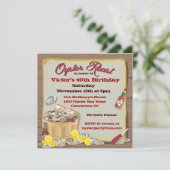 オイスターローストパーティの招待状 招待状 (スタンド正面)