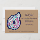 オイスターローストブッシェル&バーベキュー招待状- Shuck Yeah 招待状 (正面)