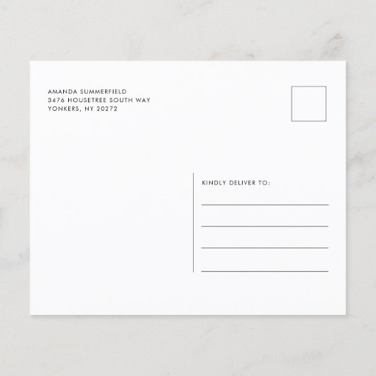 オイスターロースト婚約シーフードパーティの招待状 (裏面)