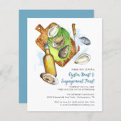 オイスターロースト婚約トーストバジェット招待状 (正面/裏面)