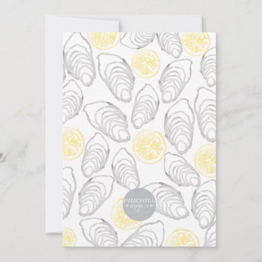 オイスターロースト婚約パーティ招待状 招待状 (裏面)