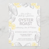 オイスターロースト婚約パーティ招待状 招待状 (正面/裏面)