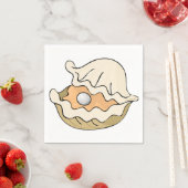 オイスター紙ナプキンの真珠 スタンダードカクテルナプキン (インサイチュ)