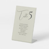 オイスター結婚シェルのテーブル席表カード 台座サイン (正面)