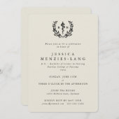 オイスター/ブラック登録ナースアスクレピオス卒業 招待状 (正面/裏面)