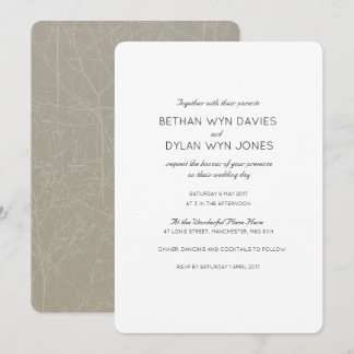 オイスター/ミンク 'ツリー' 結婚式招待状 招待状