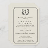 オイスターMDアスレピウス+ローレルリース卒業 招待状 (正面/裏面)