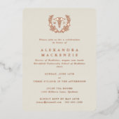 オイスターMDカドゥセウス+ローレルリース卒業 箔招待状 (正面)