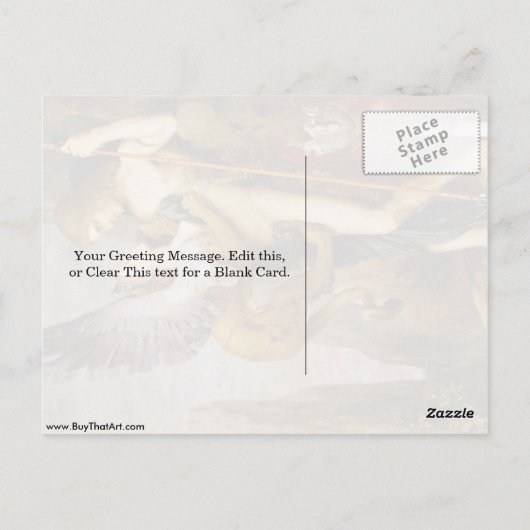 オイディプスとスフィンクスby Gustave Moreau ポストカード (裏面)