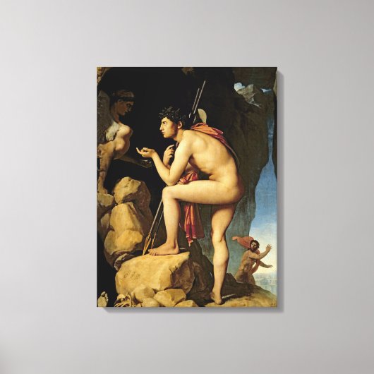 オイデイプスとスフィンクス, 1808 キャンバスプリント (正面)