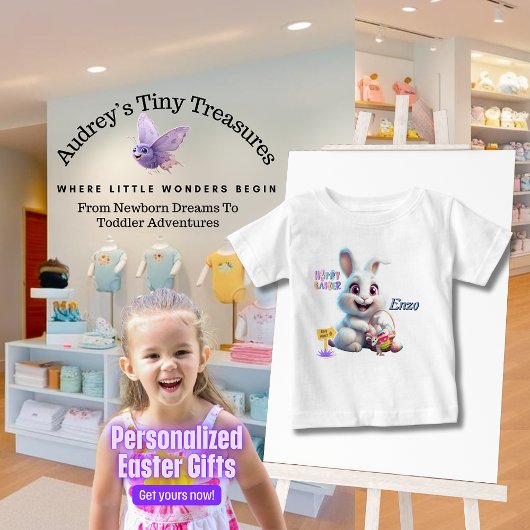 オイバンのイースター・バニー・ベビーTシャツ ベビーTシャツ