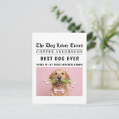オイパーソナライズド "最強の愛犬" 愛犬新聞 ポストカード (スタンド正面)