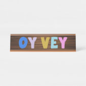 オイベイイディおもしろいッシュな表情かわいカラフルい デスクネームプレート (正面)