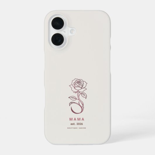 オイボリーMAMA Rose iPhoneケース 名入れ対応 iPhone 16ケース (裏面)