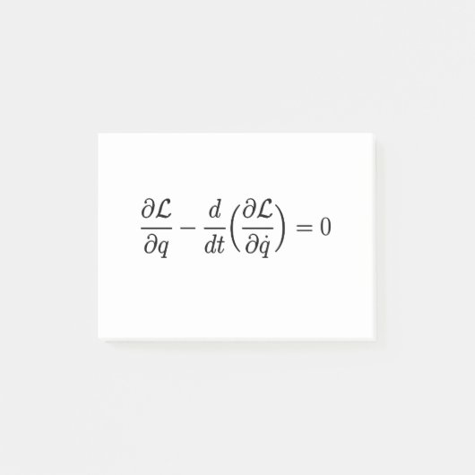 オイラーのラグレンジ方程式 ポストイット (正面)