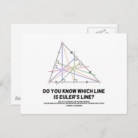 オイラーの線を知っているか？（ジオメトリ） ポストカード (正面/裏面)