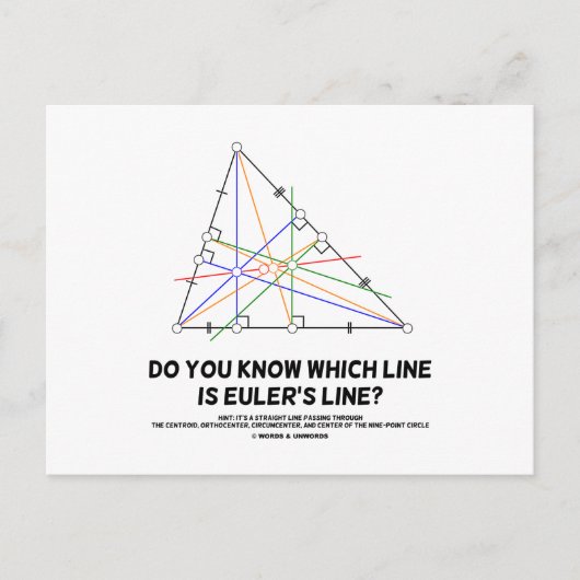 オイラーの線を知っているか?(ジオメトリ) ポストカード (正面)