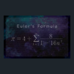 オイラーのPi公式 – 数学ポスター ポスター<br><div class="desc">オイラーのPi数式（桁数あり） – 数学ポスター</div>