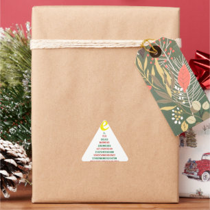 オイラークリスマスツリー三角形ステッカー 三角形シール