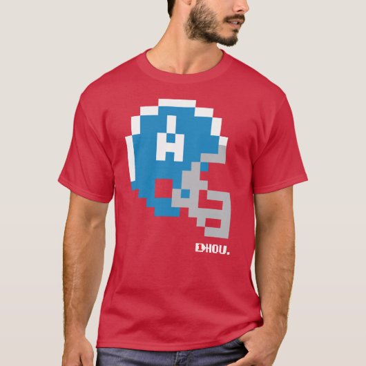 オイラーズ代替TecmoボウルヘルメットTシャツ Tシャツ (正面)