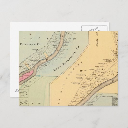 オイルクリーク クレアフォード郡およびヴェナンゴ郡 ペンシルベニア州 ポストカード (正面/裏面)