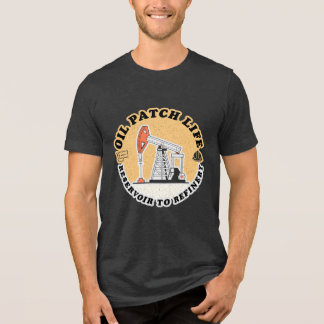 オイルパッチライフ、面白いオイルとガスTシャツ トライブレンドTシャツ