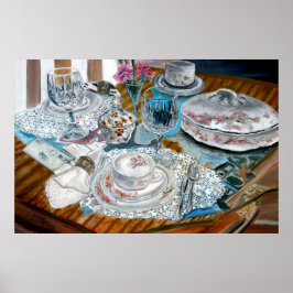 オイルペインティングスチルライフプリントレースヴァース中国 ポスター