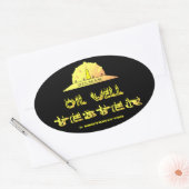 オイルマン、ウェルテスター、油場、油、ガス、懸命帽子 楕円形シール (封筒)