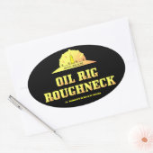オイルマン、油リグラフネック、ブラック金ゴールド、ガス、ギフト 楕円形シール (封筒)